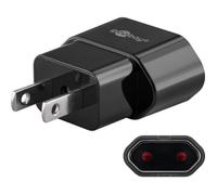 Adaptateur secteur fiche EURO vers fiche US + JAP - Noir