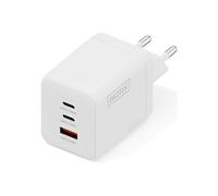 - Adaptateur secteur - GaN - 100 Watt - 2 A - 3 connecteurs de sortie (2 x USB-C, USB) - blanc