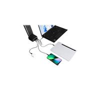 - Adaptateur secteur - GaN - 100 Watt - PD - 4 connecteurs de sortie (2 x USB-C, 2 x USB de type A à 9 broches) - noir