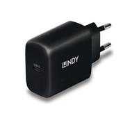 Lindy - Adaptateur Secteur - Gan - 65 Watt - 3 A - Pd 3.0, Pd/Pps (24 Pin Usb-C) - Noir