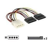 Gembird CC-SATA-PSY - Adaptateur secteur - alimentation SATA (M) pour alimentation interne 4 plots (M) - 15 cm G