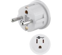 Adaptateur secteur - GOOBAY - USA-Japon vers Euro - 3200 W - Blanc - Intérieur
