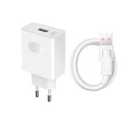 Adaptateur secteur - HONOR - SuperCharge 66W - Charge rapide 66W - Câble USB-C 1 m - Entrée 100-240V