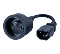 Dexlan Adaptateur secteur IEC C14 - CEE7 femelle 1 prise 10 A sans interrupteur