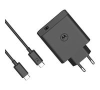 Motorola - Chargeur Mural 125 W, USB-C, Technologie de Charge Rapide SJMC1252, Charge sûre pour Vos appareils - Noir