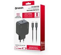 NACON Chargeur pour Nintendo Switch 2 et Dock, Adaptateur Secteur 65W avec Power Delivery, Charge Rapide, Compatible Switch OLED, Lite, PC, Smartphone, Câble USB-C 1.5m Inclus - SWITCHNEWADAPT60