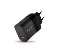 NGS BUD 65W : GaN Chargeur mural universel 65W avec 3 ports : 2x USB-C + USB-A. Chargement rapide. Haute compatibilité. Chargement