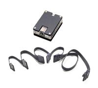 Adaptateur secteur rigide 5SATA 12 V CC 5,5 x 2,5 mm vers 12 V 5 V pour disque dur/SSD SATA