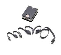 Adaptateur secteur rigide 6SATA 5,5 x 2,5 mm vers 12 V 5 V pour disque dur/SSD SATA