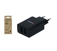 Adaptateur secteur Smart IC 2x USB 2.1A, noir (ECO PACKAGE) - 8595217475502