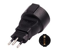 Adaptateur secteur suisse 3 broches rondes vers européen standard 2 broches rondes, connecteur mâle vers femelle, convertisseur d'alimentation