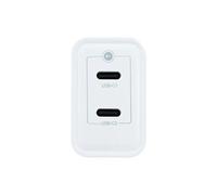 - Adaptateur secteur - technologie GaN - 35 Watt - 3 A - PD, QC 3.0 - 2 connecteurs de sortie (24 pin USB-C)