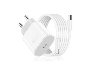 Adaptateur secteur - TECHTA - USB-C 25W - Charge rapide 25W - Câble USB-C 2m - Protections intelligentes