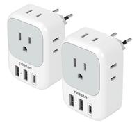 Adaptateur secteur TESSAN EU avec 4 prises et 3 ports USB (2
