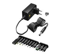 Goobay Adaptateur secteur universel 5-15 V 36 W, 11 adaptateurs inclus, pour TV/PC/routeur (7443)