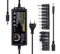 Adaptateur Secteur Universel 3 V-24 V, Adaptateur d'alimentation Réglable 72w, Alimentation Universelle, 100 V-240 V AC Chargeur Universel avec 14 Embouts DC pour L'Électronique Domestique