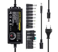 Adaptateur Secteur Universel 3 V-24 V, Adaptateur d'alimentation Réglable 72w, Alimentation Universelle, 100 V-240 V AC Chargeur Universel avec 14 Embouts DC pour L'Électronique Domestique