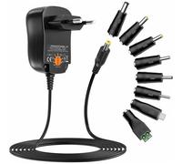 Adaptateur Secteur Universel Ac À Dc 3v 4.5v 5v 6v 7.5v 9v 12v 1a Transformateur D'alimentation À Découpage Avec 8 Connecteurs Dc Pour Électroniques Ménagers, 1000ma Max 12w