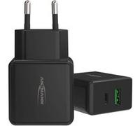Adaptateur secteur universel avec 2 ports USB Ansmann HC218PD 20 W Noir Noir G