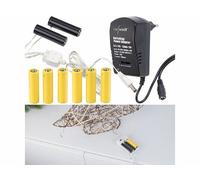 Adaptateur secteur universel avec piles factices AA