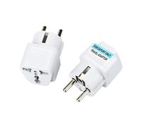 Adaptateur secteur universel de type E/F, prise de courant internationale avec chargeur USB pour les voyages en Europe et en France (lot de 2)