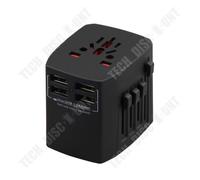 Adaptateur secteur universel de voyage international Adaptateur multifonction 4USB adaptateur universel de charge