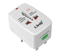 Adaptateur Secteur Universel de Voyage UK / EU / US Compact Durable Blanc