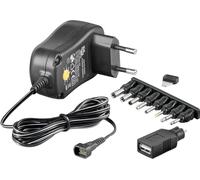 Adaptateur secteur universel EcoFriendly 1000 mA 3-12 V avec 8 DC + 1 adaptateur USB Fiche secteur