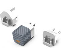 Chargeur 3.0 Secteur GaN 4A USB et USB-C 38W Multiprise EU / UK / US Blanc / Gris