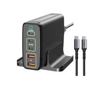 Adaptateur Secteur USB C 245 W, Chargeur PD3.1 De Type C 140 W, Station De Charge Rapide À 5 Ports Sécurité Rapide(with 100W PD Cable)