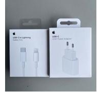 Adaptateur secteur USB-C d'origine Apple 20W pour iphone 16 15 14 13 12 mini Pro Max Plus EU Plus Cable 1m DOCCM CHARGEUR TELEPHONE