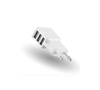 Adaptateur Secteur USB pour HTC Desire 12+ Smartphone Tablette Triple Prise Murale 3 Ports Courant AC Chargeur Blanc (5V 2A) Uni