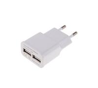 Shot Case - Adaptateur Secteur USB pour Huawei P10 Double Prise Murale 2 Ports Courant AC Chargeur Blanc (5V-2A) Universel