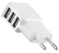 Adaptateur Secteur USB pour IPHONE 13 Pro Triple Prise Murale 3 Ports Courant AC Chargeur Blanc (5V-2A) Universel