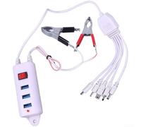 Adaptateur secteur USB pour voiture avec triple sortie USB-A et interrupteur d'alimentation manuel pour une utilisation avec les systèmes de navigation, les caméras embarquées et les équipements de