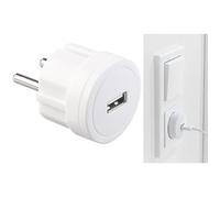 Adaptateur secteur USB ultra-compact, 2,1 A / 10,5 W / Ø 39 mm [Revolt]