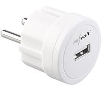 Adaptateur secteur USB ultra-compact, 2,1 A / 10,5 W / Ø 39 mm [Revolt]