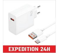 Adaptateur Secteur - ZISONIX - 67W - Charge Rapide - USB-C - 1m Câble Inclus