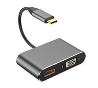 Adaptateur séparateur Plug And Play USB 3.0 4 en 1, transfert de données, pour téléphone Portable, Hub USB type-c VGA PD 4K, Station d'accueil pour ordinateur Portable