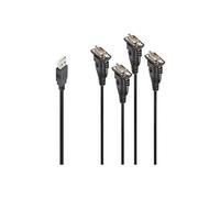 - Adaptateur série - USB - RS-232 x 4 - noir