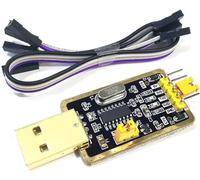 Adaptateur série USB vers TTL CH340G | Cavalier de niveau logique 3,3 V/5 V | Protection contre les surtensions | Convertisseur USB-UART Plug & Play pour programmation et développement de