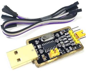 Adaptateur série USB vers TTL CH340G | Cavalier de niveau logique 3,3 V/5 V | Protection contre les surtensions | Convertisseur USB-UART Plug & Play pour programmation et développement de