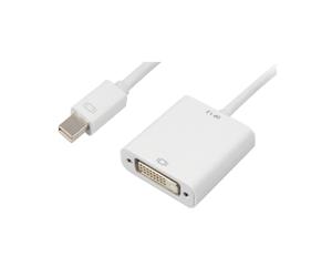 Adaptateur Sharkoon Mini DisplayPort vers DVI 0.15m Blanc, Connecteurs plaqués or, Résolution max 3840x2160, DisplayPort 1.2, Blindage Aluminium Mylar Foil