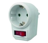 Adaptateur simple avec interrupteur, 10 A, 250 V, idéal pour automatiser l'allumage et l'arrêt des appareils électriques.