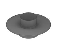 Adaptateur simple paroi avec chemisage et rosace murale gris - Tecnovis TEC-Protect 130mm