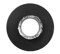 Adaptateur simple paroi avec chemisage et rosace murale noir - Tecnovis TEC-Protect 150mm