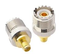 Adaptateur SMA Femelle à UHF Femelle SO239 Adaptateur SMA à SO239 UHF Femelle pour Prise PL259 Baofeng Uv-5R Radio Bidirectionnelle Radio Amateur Talkie Walkie Amateur Paquet de 2