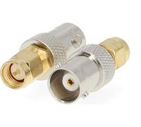 Adaptateur SMA | SMA Mâle | BNC Female | Plaqué or | 50 Ohm | Droit | Cuivre | Or | 2 pièces | Boîte