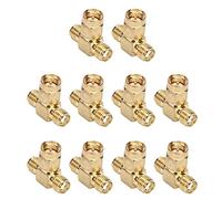 Adaptateur SMA Tee, Connecteur OFC à Large Bande Passante pour Système GPS, Connecteur Coaxial RF 10 Pièces pour équipement Radiofréquence
