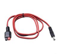 Adaptateur solaire vers connecteur DC 5,5 x 2,5 mm, câble 1 mètre 14 AWG rouge et noir pour connexion de panneau solaire RV 12-24 V 18 A 250 W compatible avec pôle d'alimentation 15/30/45 A